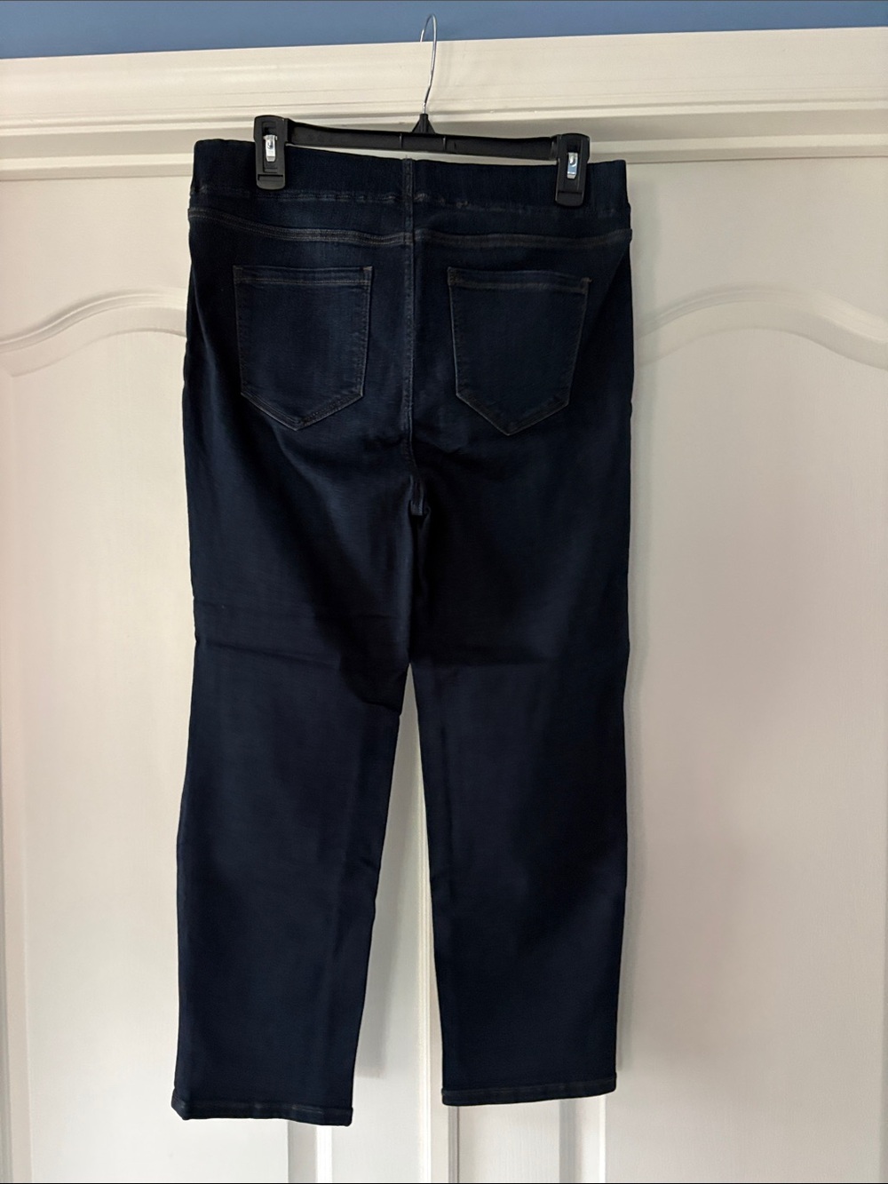 Liverpool Pull On Dark Blue Cropped Jeans - Straight Ankle - Picture 2 of 3